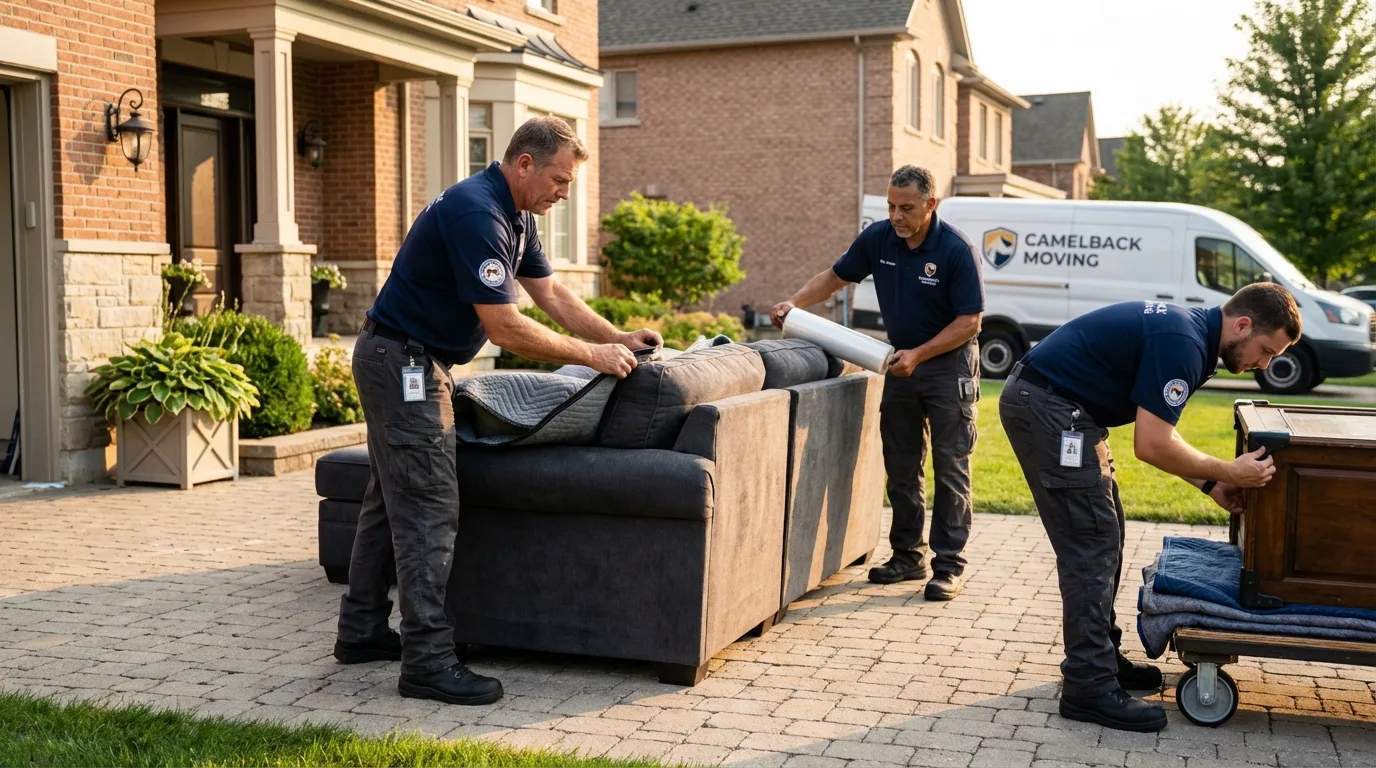 Large estate moving crew wrapping furniture in Country Club Hills, IL