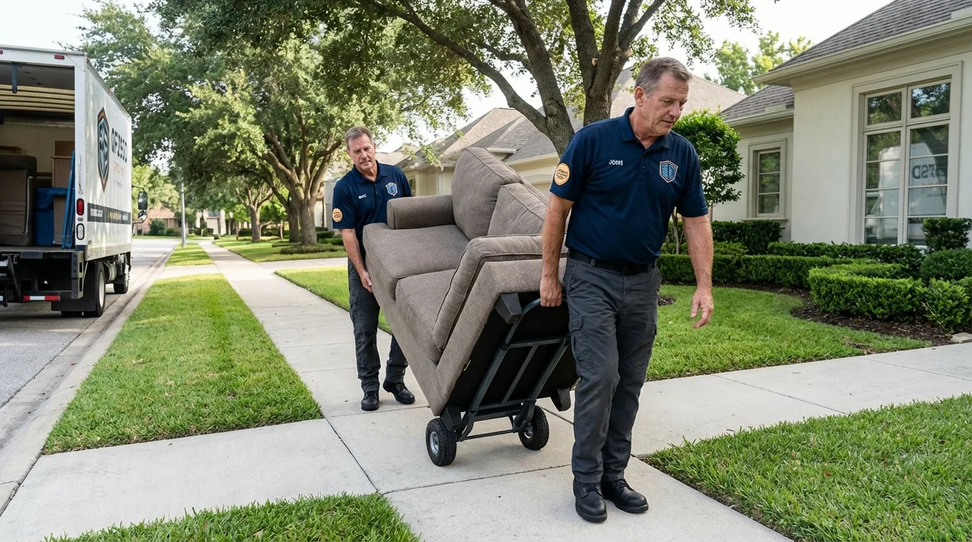 Local residential moving crew loading furniture in Country Club Hills, IL